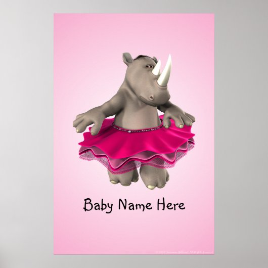 Rhino Pink Poster (Vorne)