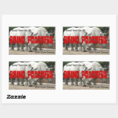 Rhino Poachers Rechteckiger Aufkleber (Blatt)