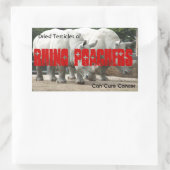 Rhino Poachers Rechteckiger Aufkleber (Tasche)