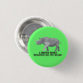 Rhino Poaching Conservation Message Button (Vorne & Hinten)