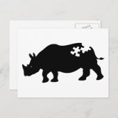 Rhino Postcard Postkarte (Vorne/Hinten)
