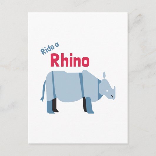Rhino Postkarte (Vorderseite)