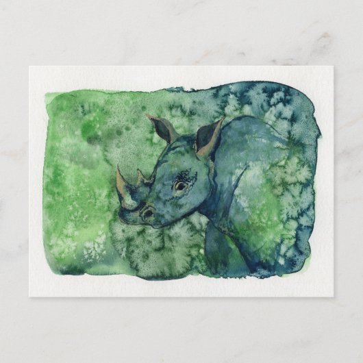 Rhino Postkarte (Vorderseite)
