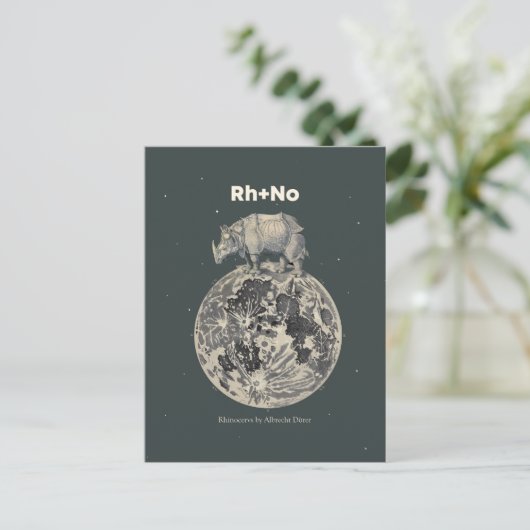 Rhino Postkarte (Stehend Vorderseite)