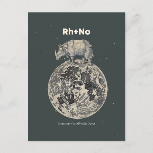 Rhino Postkarte (Vorderseite)