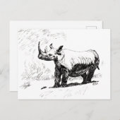 RHINO POSTKARTE (Vorne/Hinten)