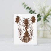 Rhino Postkarte (Stehend Vorderseite)