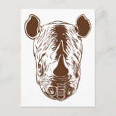 Rhino Postkarte (Vorderseite)