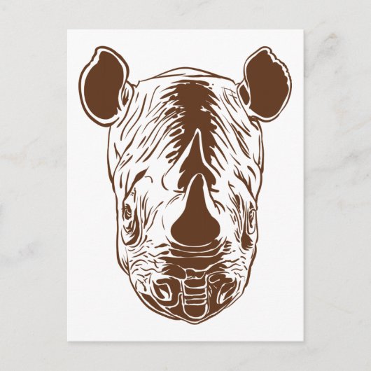 Rhino Postkarte (Vorderseite)