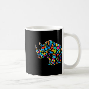 Rhino Puzzle Autismus Bewusstsein Autistische Frau Kaffeetasse