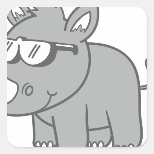 RHINO QUADRATISCHER AUFKLEBER (Vorderseite)