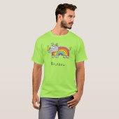 Rhino Rainbow Funny Kids T-Shirt (Vorne ganz)