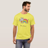 Rhino Rainbow Funny Kids T-Shirt (Vorne ganz)