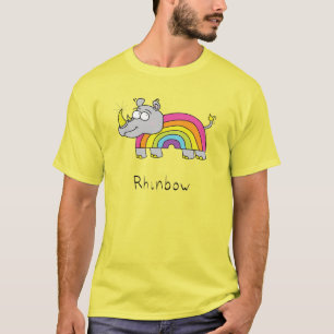 Rhino Rainbow Funny Kids T-Shirt