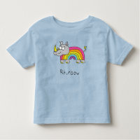 Rhino Rainbow Funny Niedlich Kids Rhinoceros