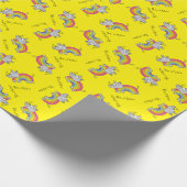 Rhino Rainbow Niedlich Kids Rhinoceros Geschenkpapier (Ecke)
