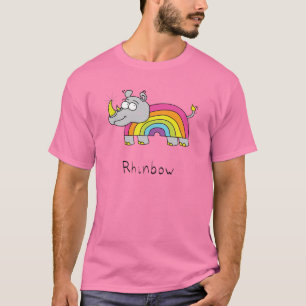 Rhino Rainbow Niedlich Kids T-Shirt
