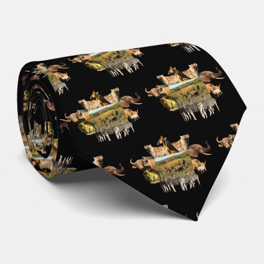 Rhino Reeds Wildlife Frame Neck Tie Krawatte (Gerollt)