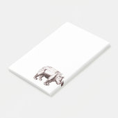 Rhino - Renaissance-Art-Zeichnen eines Nashorns Post-it Klebezettel (angewinkelt)