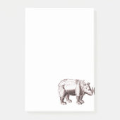 Rhino - Renaissance-Art-Zeichnen eines Nashorns Post-it Klebezettel (Vorderseite)