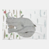 Rhino, Rhinoceros, Afrika, Tier, Wildtiere Geschirrtuch (Horizontal)