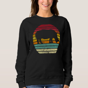 Rhino Rhinoceros Retro Style Vintager 70er 80er 90 Sweatshirt