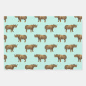 Rhino Royale Blue Safari Geschenkpapier Set (Vorderseite 3)