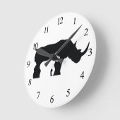 Rhino Runde Wanduhr (Winkel)