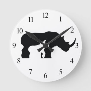 Rhino Runde Wanduhr