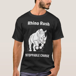 Rhino Rush Unaufhaltsamer Angriff Minimalistisches T-Shirt