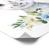 Rhino, Safari, Dschungel, Blumen, Junge Kinderzimm Poster (Ecke)