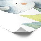 Rhino Safari Jungle Baby Kinderzimmer Print Poster (Ecke)