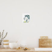 Rhino Safari Jungle Baby Kinderzimmer Print Poster (Küche)