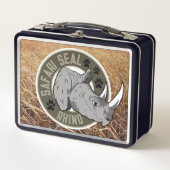 Rhino Safari Siegel Wildlife Lunchbox (Vorderseite)