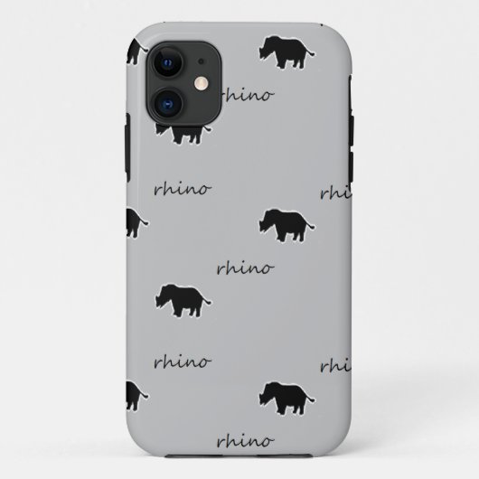 Rhino Silhouette Case-Mate iPhone Hülle (Rückseite)
