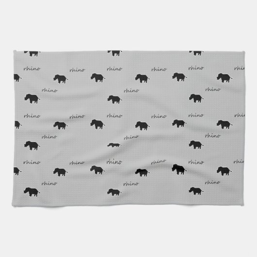 Rhino-Silhouette Geschirrtuch (Horizontal)