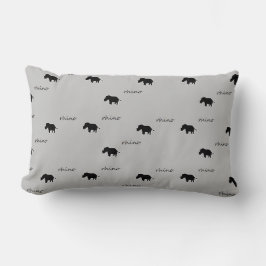 Rhino Silhouette Lendenkissen