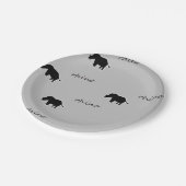 Rhino-Silhouette Pappteller (Schrägansicht)