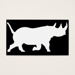 Rhino-Silhouette, rechte Einfassung, schwarzer