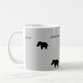 Rhino-Silhouettemuster Kaffeetasse (Links)