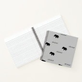 Rhino-Silhouettemuster Notizblock (Innenseite)
