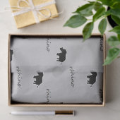 Rhino-Silhouettemuster Seidenpapier (Geschenk)
