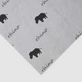 Rhino-Silhouettemuster Seidenpapier (Detail)