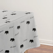 Rhino-Silhouettemuster Tischdecke (Beispiel)