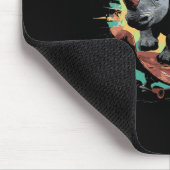 Rhino Skateboarding Distressed Splash Design Herre Mousepad (Ecke)