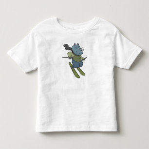 Rhino-Ski-Skifahrer Kleinkind T-shirt