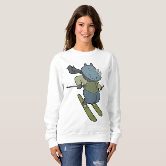 Rhino Skier Ski Sweatshirt (Vorne ganz)