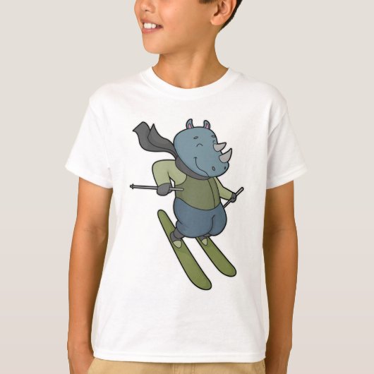Rhino Skier Ski T-Shirt (Vorderseite)