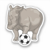 Rhino Soccer player Soccer Aufkleber (Vorderseite)