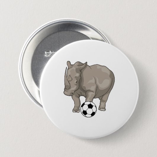 Rhino Soccer player Soccer Button (Vorne & Hinten)